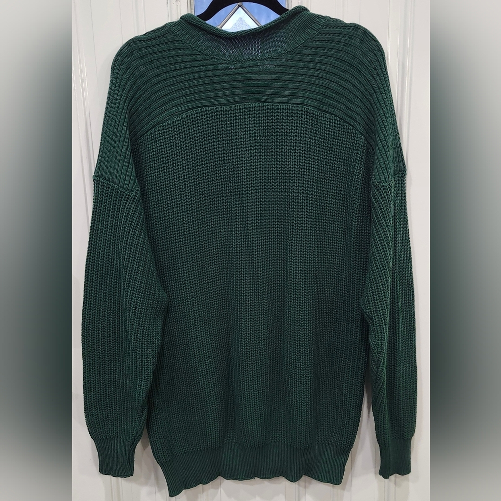Vintage 1991 Plant Hollywood Vancouver green heavy knit sweater adult size Lar… - Picture 4 of 6